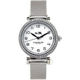 Coach Madison White Dial Silver Mesh Bracelet Watch for Women - 14502651 Authentic Buy Shop Now