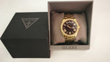 Guess Luna Diamonds Black Dial Gold Steel Strap Watch for Women - GW0307L2 Authentic Buy Shop Now