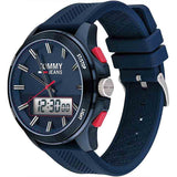 Tommy Hilfiger Digital Analog Blue Dial Blue Rubber Strap Watch For Men - 1791761 Authentic Buy Shop Now