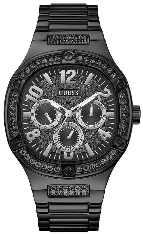 Guess Duke Glitz Crystals Black Dial Black Steel Strap Watch For Men - GW0576G3 Authentic Buy Shop Now