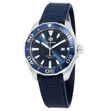 Tag Heuer Aquaracer Quartz Blue Dial Blue Rubber Strap Watch for Men - WAY101C.FT6153 Authentic Buy Shop Now