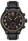 Tissot Chrono XL Vintage Chronograph Black Dial Black Leather Strap Watch For Men - T116.617.36.052.02 Authentic Buy Shop Now