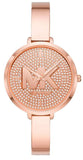 Michael Kors Charley Quartz Crystals Rose Gold Dial Rose Gold Steel Strap Watch For Women - MK4433 Authentic Buy Shop Now