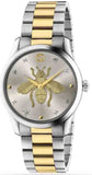 Gucci G Timeless Silver Dial Two Tone Steel Strap Watch For Women - YA1264131 Authentic Buy Shop Now