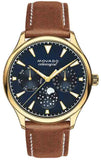Movado Heritage Celestograf Navy Blue Dial Brown Leather Strap Watch For Women - 3650010 Authentic Buy Shop Now