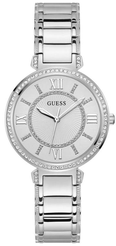 Guess Montage Quartz Silver Dial Silver Steel Strap Watch For Women - GW0588L2 Authentic Buy Shop Now