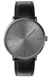 Hugo Boss Modern Grey Dial Black Leather Strap Watch for Men - 1513540 Authentic Buy Shop Now