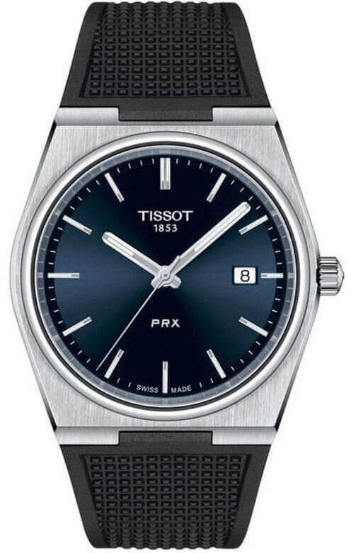 Tissot PRX Blue Dial Black Rubber Strap Watch For Men - T137.410.17.041.00 Authentic Buy Shop Now