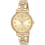 Michael Kors Sofie Quartz Gold Dial Gold Steel Strap Watch For Women - MK3881 Authentic Buy Shop Now