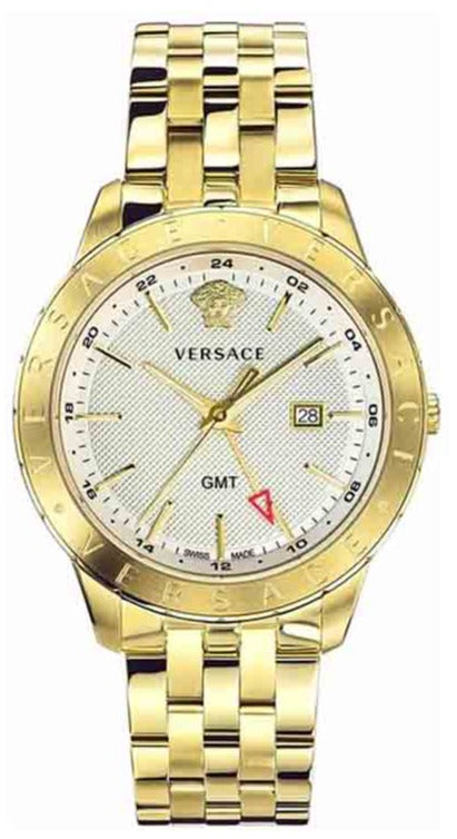 Versace Univers Quartz White Dial Gold Steel Strap Watch for Men - VEBK00518 Authentic Buy Shop Now