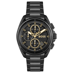 Hugo Boss Volane Black Dial Black Steel Strap Watch for Men - 1513950 Authentic Buy Shop Now