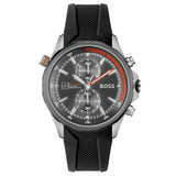 Hugo Boss Globetrotter Grey Dial Black Silicone Strap Watch for Men - 1513931 Authentic Buy Shop Now