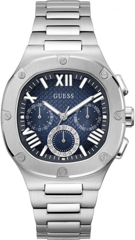 Guess Headliner Multifunction Blue Dial Silver Steel Strap Watch For Men - GW0572G1 Authentic Buy Shop Now