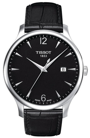 Tissot T Classic Tradition Black Dial Black Leather Strap Watch For Men - T063.610.16.057.00 Authentic Buy Shop Now