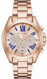 Michael Kors Bradshaw Chronograph Rose Gold Dial Rose Gold Steel Strap Watch For Women - MK6321 Authentic Buy Shop Now