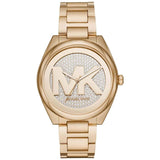 Michael Kors Janelle Quartz Gold Dial Gold Steel Strap Watch For Women - MK7088 Authentic Buy Shop Now