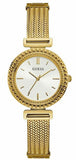 Guess Quartz White Dial Gold Steel Strap Watch For Women - W1152L2 Authentic Buy Shop Now