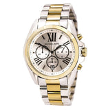 Michael Kors Bradshaw Chronograph Silver Dial Two Tone Steel Strap Watch For Women - MK5855 Authentic Buy Shop Now
