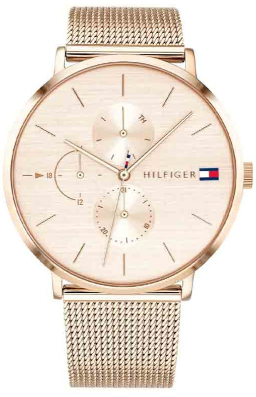 Tommy Hilfiger Jenna Quartz Rose Gold Dial Rose Gold Mesh Bracelet Watch For Women - 1781944 Authentic Buy Shop Now
