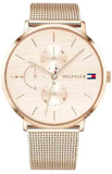 Tommy Hilfiger Jenna Quartz Rose Gold Dial Rose Gold Mesh Bracelet Watch For Women - 1781944 Authentic Buy Shop Now