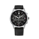 Tommy Hilfiger Kyle Quartz Black Dial Black Leather Strap Watch for Men - 1791630 Authentic Buy Shop Now