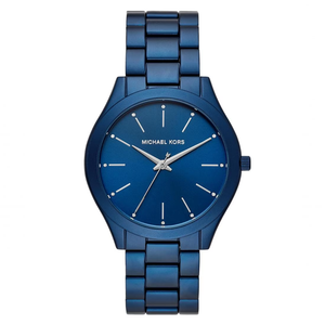 Michael Kors Slim Runway Quartz Blue Dial Blue Steel Strap Watch For Women - MK4503 Authentic Buy Shop Now
