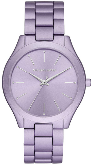 Michael Kors Slim Runway Quartz Purple Dial Purple Steel Strap Watch For Women - MK4540 Authentic Buy Shop Now