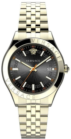Versace Quartz Black Dial Gold Steel Strap Watch For Men - VEVK01221 Authentic Buy Shop Now