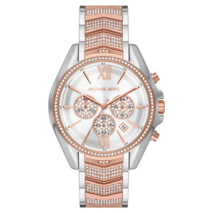 Michael Kors Whitney Chronograph Silver Dial Two Tone Steel Strap Watch For Women - MK7225 Authentic Buy Shop Now