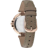 Tommy Hilfiger Angela Quartz Silver Dial Brown Leather Strap Watch for Women - 1782125 Authentic Buy Shop Now