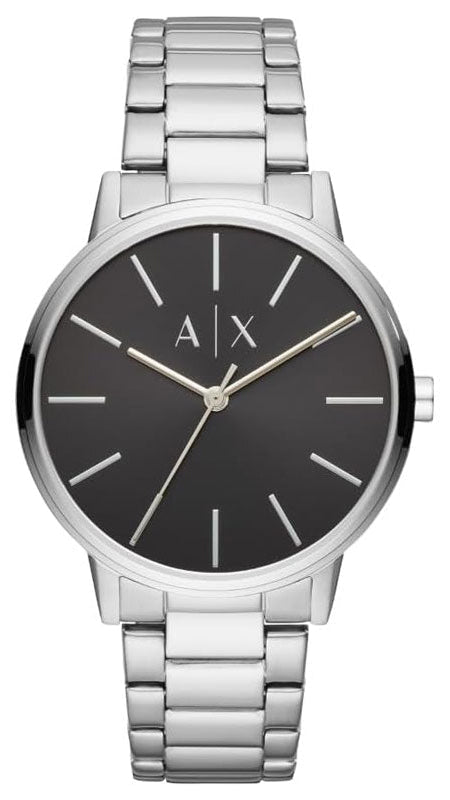 Armani Exchange Cayde Analog Black Dial Silver Steel Strap Watch For Men - AX2700 Authentic Buy Shop Now