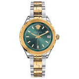 Versace Hellenyium Green Dial Two Tone Steel Strap Watch for Women - V12050015 Authentic Buy Shop Now