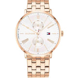 Tommy Hilfiger Jenna Quartz White Dial Rose Gold Steel Strap Watch for Women - 1782070 Authentic Buy Shop Now