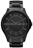 Armani Exchange Hampton Chronograph Black Dial Black Steel Strap Watch For Men - AX2104 Authentic Buy Shop Now