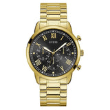 Guess Hendrix Multifunction Black Dial Gold Steel Strap Watch for Men - W1309G2 Authentic Buy Shop Now