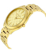 Michael Kors Slim Runway Gold Dial Gold Steel Strap Watch for Women - MK3335 Authentic Buy Shop Now