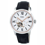 Fossil Townsman Automatic White Dial Black Leather Strap Watch for Men - ME3104 Authentic Buy Shop Now