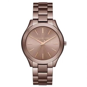 Michael Kors Runway Quartz Brown Dial Brown Steel Strap Watch For Women - MK3418 Authentic Buy Shop Now