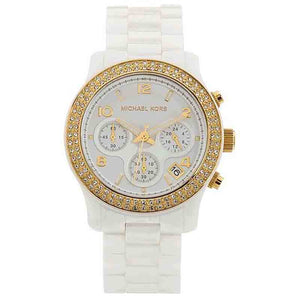 Michael Kors Runway White Dial White Steel Strap Watch for Women - MK5237 Authentic Buy Shop Now