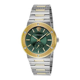 Versace Greca Green Dial Silver Steel Strap Watch for Men - VEVI00420 Authentic Buy Shop Now