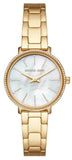Michael Kors Quartz Mother of Pearl White Dial Gold Steel Strap Watch For Women - MK1065 Authentic Buy Shop Now