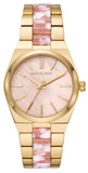 Michael Kors Channing Quartz Mother of Pearl Pink Dial Two Tone Steel Strap Watch For Women - MK6650 Authentic Buy Shop Now
