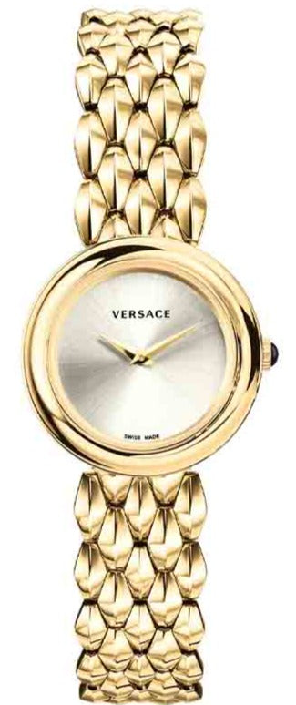Versace V-Flare Quartz Silver Dial Gold Steel Strap Watch for Women - VEBN00718 Authentic Buy Shop Now
