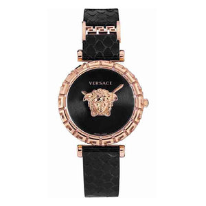 Versace Palazzo Empire Greca Black Dial Black Leather Strap Watch for Women - VEDV00719 Authentic Buy Shop Now
