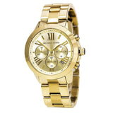 Michael Kors Bradshaw Chronograph Gold Dial Gold Steel Strap Watch For Women - MK5777 Authentic Buy Shop Now