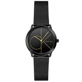 Calvin Klein Minimal Black Dial Black Mesh Bracelet Watch for Women - K3M224X1 Authentic Buy Shop Now