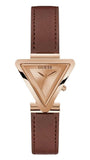 Guess Fame Quartz Rose Gold Dial Brown Leather Strap Watch For Women - GW0548L2 Authentic Buy Shop Now