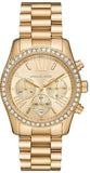 Michael Kors Lexington Chronograph Gold Dial Gold Steel Strap Watch For Women - MK7377 Authentic Buy Shop Now
