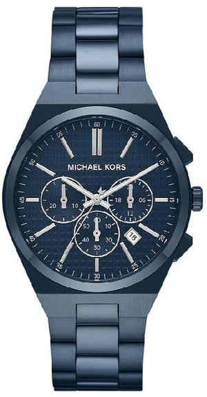 Michael Kors Lennox Chronograph Blue Dial Blue Steel Strap Watch For Women - MK9147 Authentic Buy Shop Now