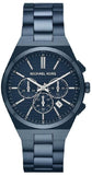 Michael Kors Lennox Chronograph Blue Dial Blue Steel Strap Watch For Women - MK9147 Authentic Buy Shop Now